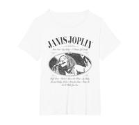 Janis Joplin Pearl Bottle Label T-Shirt, Women's Plus, White, 1X