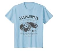 Janis Joplin Pearl Bottle Label T-Shirt, Youth, Baby Blue, 2T