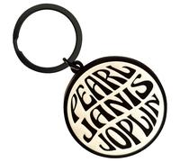 Janis Joplin Pearl Emblem Mono keyring Keychain in Black Janis Joplin Black One Size