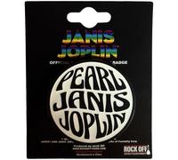 Janis Joplin Pearl Pin Emblem Badge in Black Janis Joplin Black