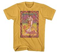 Janis Joplin T Shirt Classic Rock Singer 60s Concert Poster Adult Short Sleeve T-Shirts Vintage Style Graphic Tees, Orange, Large
