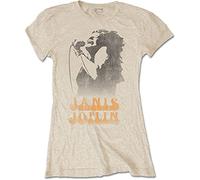 Janis Joplin - T-Shirt # L Ladies Neutral # Working the Mic
