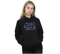 Janis Joplin Women's Type Logo Hoodie in Black | Size: Large Janis Joplin Black L