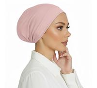 janisramone® 2 Pcs Womens Cotton Tube Hijab Undercap Lightweight and Comfortable, No Slip Flexible Inner Bonnet, Soft Muslim Hair Wrap, Head Cover