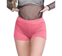 janisramone® Chic Mini Shorts for Women UK, Stretchable Hot Pants for Club, Dance, Gym & Cycling Running Shorts Womens Perfect for Summer Fashion Fitted Athletic Style Coral