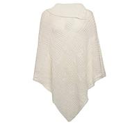 janisramone® Chunky Cable Knit Poncho Women, Warm Collared Jumper Womens Cardigan, Elegant 3 Buttons Winter Cape Shawls and Wraps for Women, Soft Stretch Knitwear Sweater Shawl Wrap Top UK 8-22