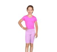 Janisramone® Girls Cycling Shorts Stretchy Gymnastics, Plain Elasticated Leggings Girls, Summer Breathable Hot Pants for Kids, Mini Dance School Sports Shorts Children's Ballet Tights, UK 3-13 Years
