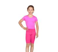 Janisramone® Girls Cycling Shorts Stretchy Gymnastics, Plain Elasticated Leggings Girls, Summer Breathable Hot Pants for Kids, Mini Dance School Sports Shorts Children's Ballet Tights, UK 3-13 Years