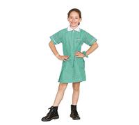 janisramone® Girls Gingham School Dress, Kids Short Sleeve Zip up Summer Dress, Check Print Pleated School Uniform Girls with Side Pockets and Hair Bobble, Ages 3-20 Bottle Green