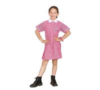 janisramone® Girls Gingham School Dress, Kids Short Sleeve Zip up Summer Dress, Check Print Pleated School Uniform Girls with Side Pockets and Hair Bobble, Ages 3-20 Red