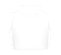 janisramone® Girl's Gymnastics Crop Tops, Girls Kids Plain Sleeveless Crop Top Turtle Neck, Girl s Running Vest Yoga Sports Summer Dance top White