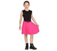 janisramone Girls Sleeveless Skater Dress Kids Contrast Panel Belted Flared Summer Party Top 5-13 Years Black-Cerise