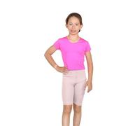 janisramone® Gymnastics Sports Cycling Shorts for Girls, Hot Pants Summer Kids Cycling Shorts, Mini Dance Short for Girls, Plain Stretchy School Cycle Short Nude