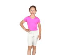 janisramone® Gymnastics Sports Cycling Shorts for Girls, Hot Pants Summer Kids Cycling Shorts, Mini Dance Short for Girls, Plain Stretchy School Cycle Short Cream