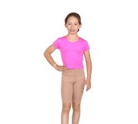 janisramone® Gymnastics Sports Cycling Shorts for Girls, Hot Pants Summer Kids Cycling Shorts, Mini Dance Short for Girls, Plain Stretchy School Cycle Short Sand