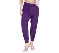 janisramone Harem Pants Women Plain Alibaba Harem Ladies Trousers Elasticated Waist Hippie Pyjama Comfortable Yoga Pants for Women | Perfect Summer Trousers for Women UK Purple