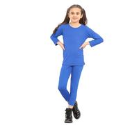 janisramone® Kids Girls Lounge Set, Neon Plain 2Pcs Co Ord Set, Round Neck Long Sleeve T-Shirt, Elasticated Waist Leggings, Casual Summer Tracksuit, Girls Activewear Sets
