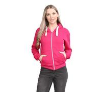 janisramone® Ladies Fleece Jackets Full Zip up With Pockets, Long Sleeves Plain Womens Hoodie, Warm Fleece Zip up Hoodie Women for Autumn and Winters, Solid Colors Hoodies Size 8-22 Cerise
