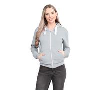 janisramone® Ladies Fleece Jackets Full Zip up With Pockets, Long Sleeves Plain Womens Hoodie, Warm Fleece Zip up Hoodie Women for Autumn and Winters, Solid Colors Hoodies Size 8-22 Grey