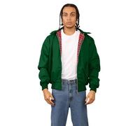 janisramone® Men's Harrington Jackets, Zip Up Classis Retro Scooter 1970 s Vintage Jacket for Men, Bomber Jackets for Men UK, Winter Coat Casual Jackets for Men UK Bottle Green
