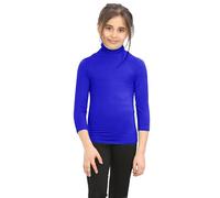 janisramone® Plain Turtle Neck Girls Long Sleeve Tops Boys Tshirts