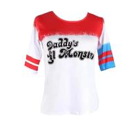 janisramone® Shiny Wet Look Halloween Costumes for Women & Kids, Red and Blue Cosplay Jackets, Daddys Little Monster T Shirt, Knickers, Hotpants, Leggings, Skater Skirt, Fancy Dress Costumes