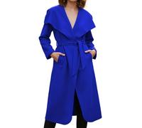 janisramone® Women’s Italian Waterfall Duster Coat, Premium Long Belted Trench Jacket, Stylish Warm Winter Cardigan for Ladies Outerwear UK Sizes 8-22
