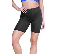 janisramone® Womens Cycling Shorts, Plain Elasticated Waist Over Knee Skinny Fit Ladies Gym Shorts, Soft Stretchy Yoga Sports Running Women Activewear Charcoal
