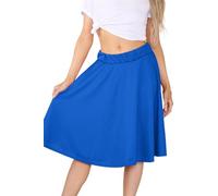 Janisramone Women's Knee-Length Tartan Skater Skirt, Polyester-Elastane, Size SM, ML, XL, 2XL, 3XL, Multi-Occasion Skirt
