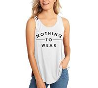 janisramone Womens Ladies New Slogan Print Sleeveless Baggy Curved Hem T-Shirt Casual Jersey Summer Tank Vest Top