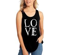 janisramone Womens Ladies New Slogan Print Sleeveless Baggy Curved Hem T-Shirt Casual Jersey Summer Tank Vest Top
