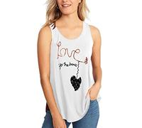 janisramone Womens Ladies New Slogan Print Sleeveless Baggy Curved Hem T-Shirt Casual Jersey Summer Tank Vest Top