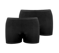 janisramone® Womens Mini Shorts, Pack of 2 Plain Slim Fit Hotpants, Elasticated Waist Yoga Pants for Women, Summer Stretchy Micro Shorts, Ideal for Club, Dance & Ladies Gym Wear Black