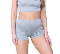 janisramone® Women's Stretchy Mini Hot Pants - Chic Shorts for Club, Dance & Gym, Perfect Summer Fashion, Fitted Style Grey