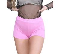 janisramone® Women's Stretchy Mini Shorts - Chic Hot Pants Shorts Women for Club, Dance & Gym, Perfect Summer Fashion, Fitted Style Shorts for Women UK Baby Pink
