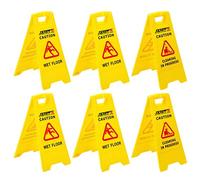 Janit-X Caution Wet Floor & Cleaning In Progress Yellow Warning A-Frame 63cm x 30cm (6)