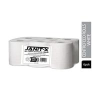 Janit-X Eco 100% Recycled Centrefeed Rolls White 6 x 400s