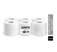 Janit-X Eco 100% Recycled Mini Jumbo 2Ply Toilet Rolls 12 x 200m