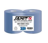 Janit-X Eco 100% Recycled XL Wiper Rolls Blue 2 x 400m x 280mm