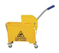 JANIT-X Yellow Colour Coded Mop Bucket & Wringer 17 Litre