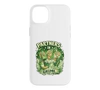 Janitor Humor Graphic Cleaning Crew Partners in Grime Mop Case for iPhone 14 Plus
