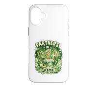 Janitor Humor Graphic Cleaning Crew Partners in Grime Mop Case for iPhone 16 Plus