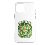Janitor Humor Graphic Cleaning Crew Partners in Grime Mop Case for iPhone 16 Pro Max