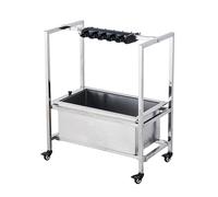Janitorial Cart, Broom and Mop Holder, Housekeeping Caddy, Trolley with Wheels Floor Standing Cleaning Tool Cart(10 Slots and 12 Hooks 73cm/28.7in)