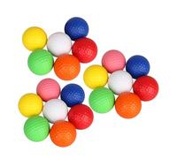 JanJean 20 Ultra-Soft Sponge Foam Golf Balls with PU, Great for Indoor Beginner Practice Assorted Color One Size