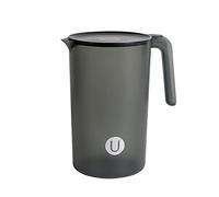 JanJean 2L Plastic Pitcher Jug with Lid, Dishwasher Safe Plastic Jug with Lid 2 Litre Vented Spout for Picnics, BBQ’s Black D 2000ML