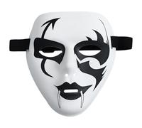 JanJean Cool Halloween Ghost Mask with Spooky Design Versatile for Hip Hop Street Dance Performances Cosplay Parties Type D One Size