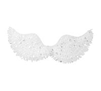 JanJean Deluxe Light Up Angel Wings Set Realistic Feather Design with Secure Arm Straps for Events Stage Productions Type H 75x26 One Size