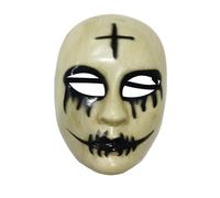 JanJean Evil Clown Killer Mask Terrifying Halloween Costume Accessory with Bloody Details for Scary Movie Night Type B One Size