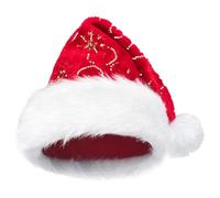 JanJean Jumbo Plush Brim Santa Hat Extra Wide Furry Trim with Breathable Lining Unisex Christmas Cap for Santas Helpers Type B One Size